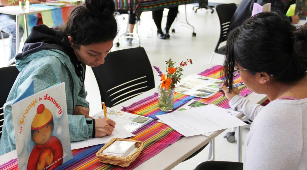 Students working in Early Childhood course