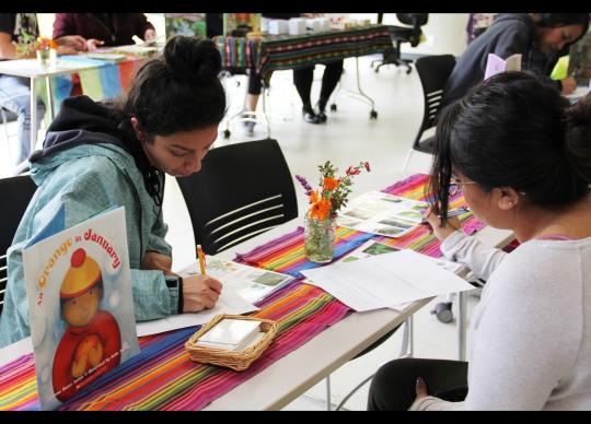 Students working in Early Childhood course